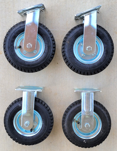 Inch pneumatic caster wheels - 8,
