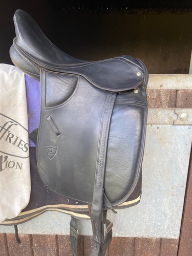 Saddle dressage leather black - saddle,