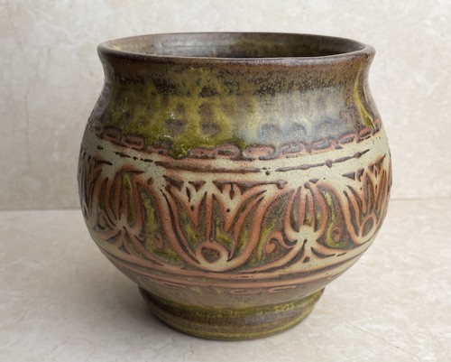 Studio pottery planter - pottery,