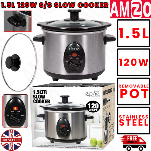 Elpine slow cooker 120w - 1.5l,