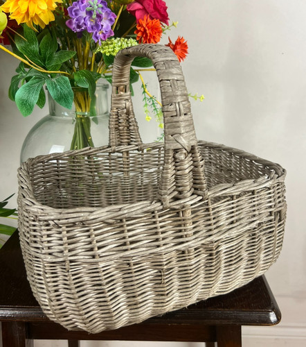 Vintage woven willow wicker - vintage,