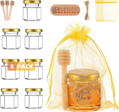 Mini glass honey jars - mini,