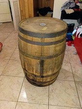 Wooden Beer Barrel with Metal