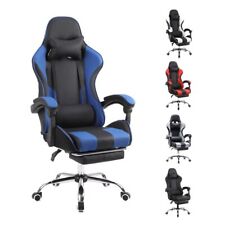 Gaming Chair Swivel Recliner Racing Office PC Video Game Chair with Footrest NEW