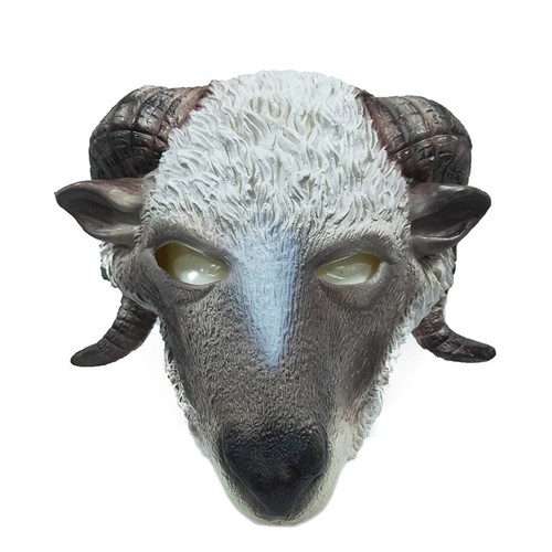 Creepy party sheep mask - creepy,