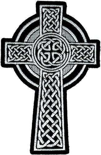 Celtic cross patch embroidered - celtic,