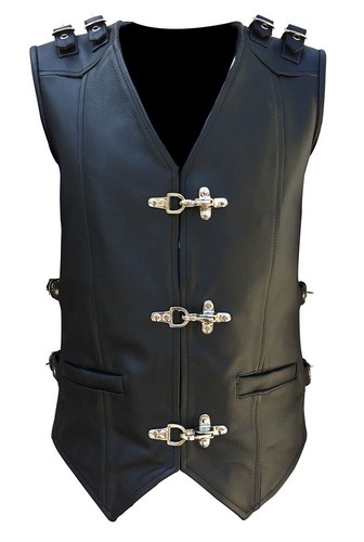 Mens genuine black leather - black,