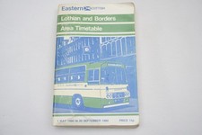 1980 Eastern Scottish Bus Timetable Lothian & Border Area & Map