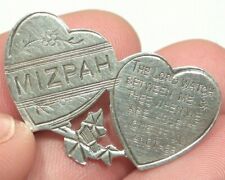 Antique Double Heart Silver