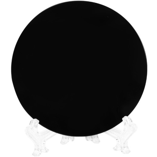 Obsidian stone mirror circle - obsidian,