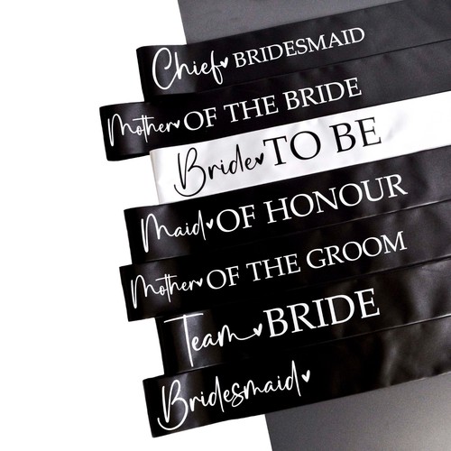 Team bride sashes - bride,