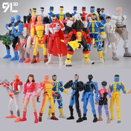 9l3d printed superheroes - printed,