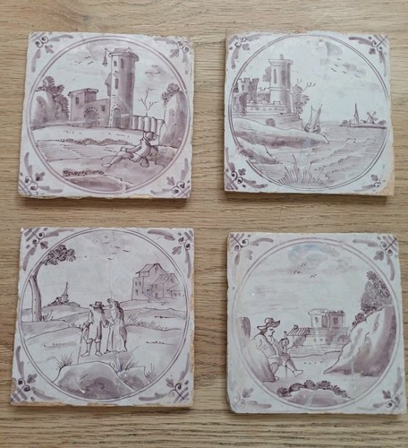 Four antique dutch - antique,