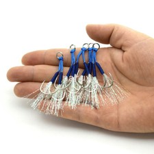 20 Pairs Metal Jig Assist Double Hooks Slow Jig Sea Fishing Hook