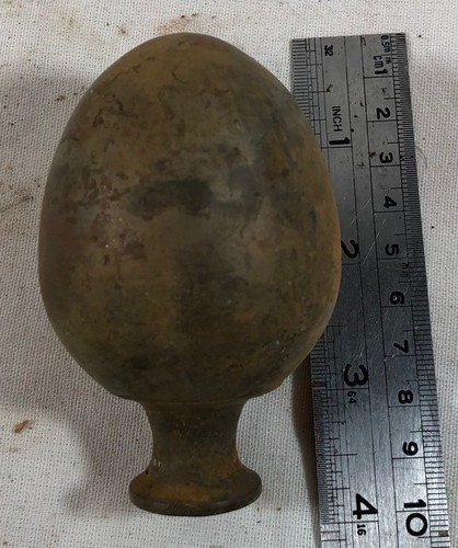 Antique heavy brass egg oval - heavy,