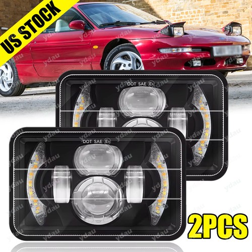 2pcs 4x6 led headlights - 2pcs, drl