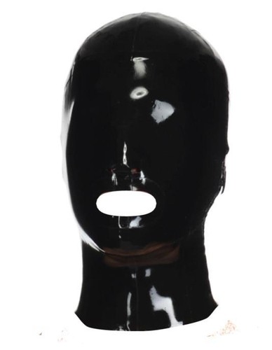 Black latex rubber - latex, hood