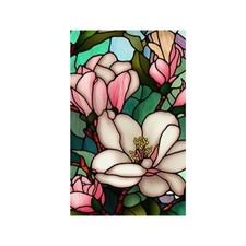 Window Film Floral Bird Privacy Stained Cling Static Glass Sticker No-Glue Films