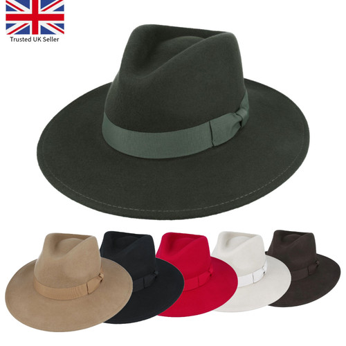Wide brim fedora - hat, 100%