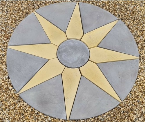 Concrete star patio - concrete,