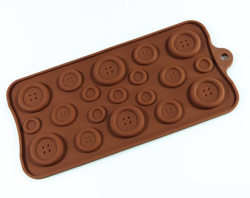 Button buttons silicone mould - button,