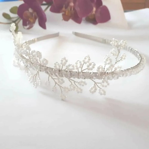 Handmade side tiara - bride, hair
