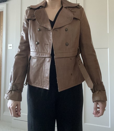 Mango leather jacket - jacket, s