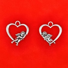 8 x Tibetan Silver 3D Cupid