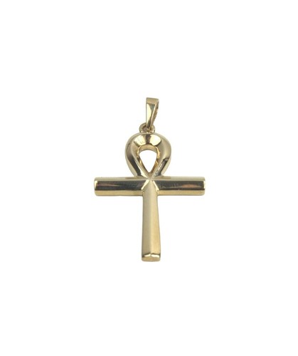 9ct gold heavy ankh cross - gold,