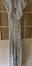 Rat And boa Women’s Dress Size M With Tags White And Black Dots
