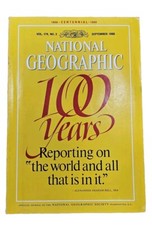 100 Years National Geographic Magazine - September 1988 Rare Vintage Issue