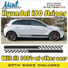 HYUNDAI i30 i40 i20 Side Stripes FITS ALL MODELS Decals Stickers Graphics  011