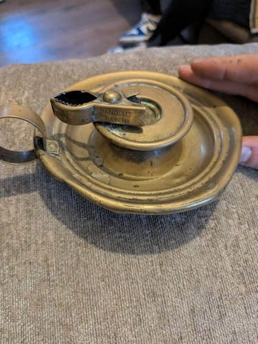 Vintage brass chamberstick - vintage,
