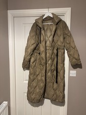 Zara Down Filled Long Camel Coat