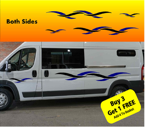 Motorhome graphics stripes - motorhome,
