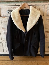 Sandro Black Wool Peacoat