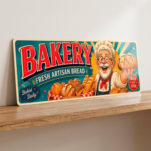 Bakery metal sign - metal,