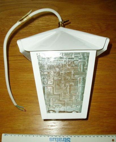 White hanging carriage lantern - white,