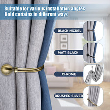 Metal Curtain Hold Backs x 2