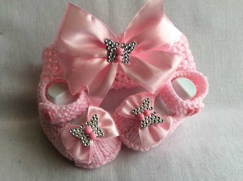 Hand knitted romany bling baby - knitted,