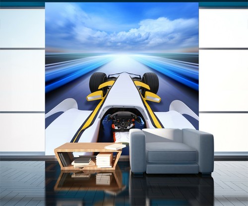 Racing car clouds - 3d,