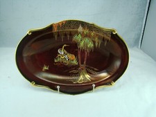 Carlton Ware Rouge Royale #2078/2 Relish Dish Shallow Bowl Length 10" READ