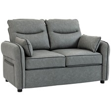 HOMCOM Loveseat Sofa, Faux