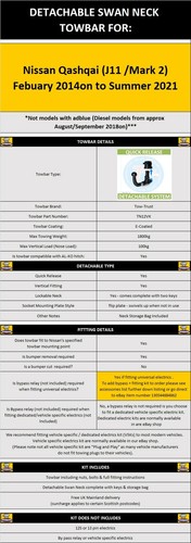Detachable swan neck towbar - neck,