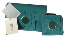 ORLA KIELY TEAL PATENT  FLOWER
