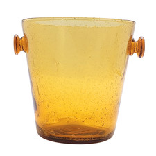 Vintage handmade amber glass - handmade,