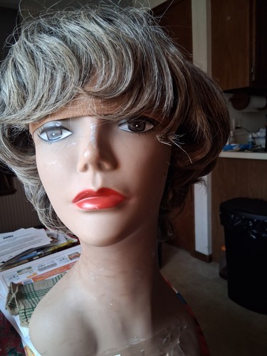 Grey wig 10inches new - grey,