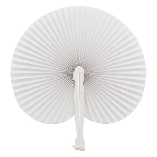 White paper folding hand fans - hand,
