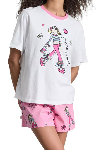 Ladies cotton pyjamas groovy - ladies,