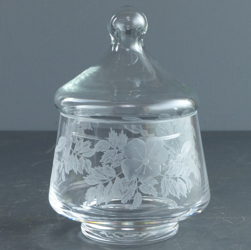 Vintage hand engraved glass - vintage,
